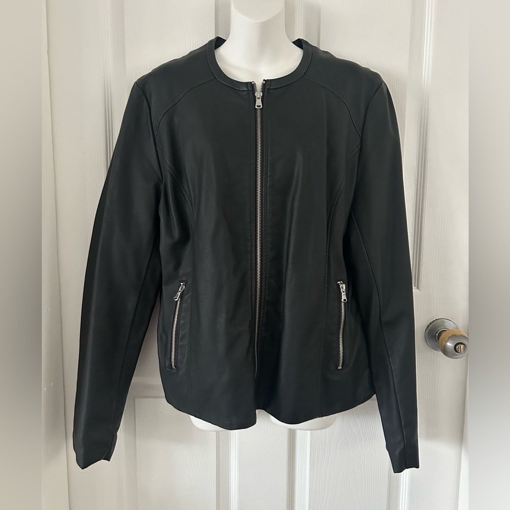 Me Jane Black Leather Jacket